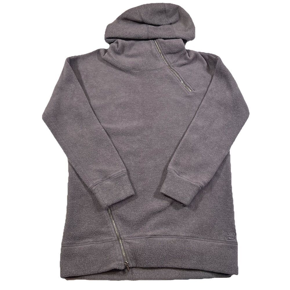 New Balance Asymmetric Funnel Neck 1/4 Zip Pullover Hooded Fleece Women's Small